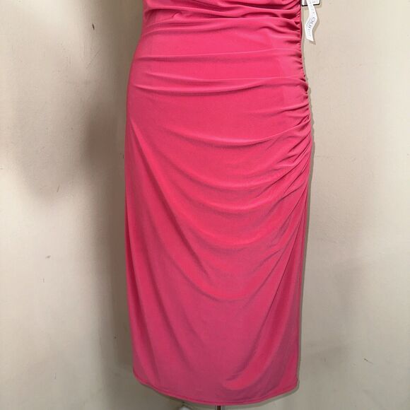NWT Laundry by Shelli Segal Stretch Knit Dress Fucshia Pink Size 10 - Picture 3 of 9